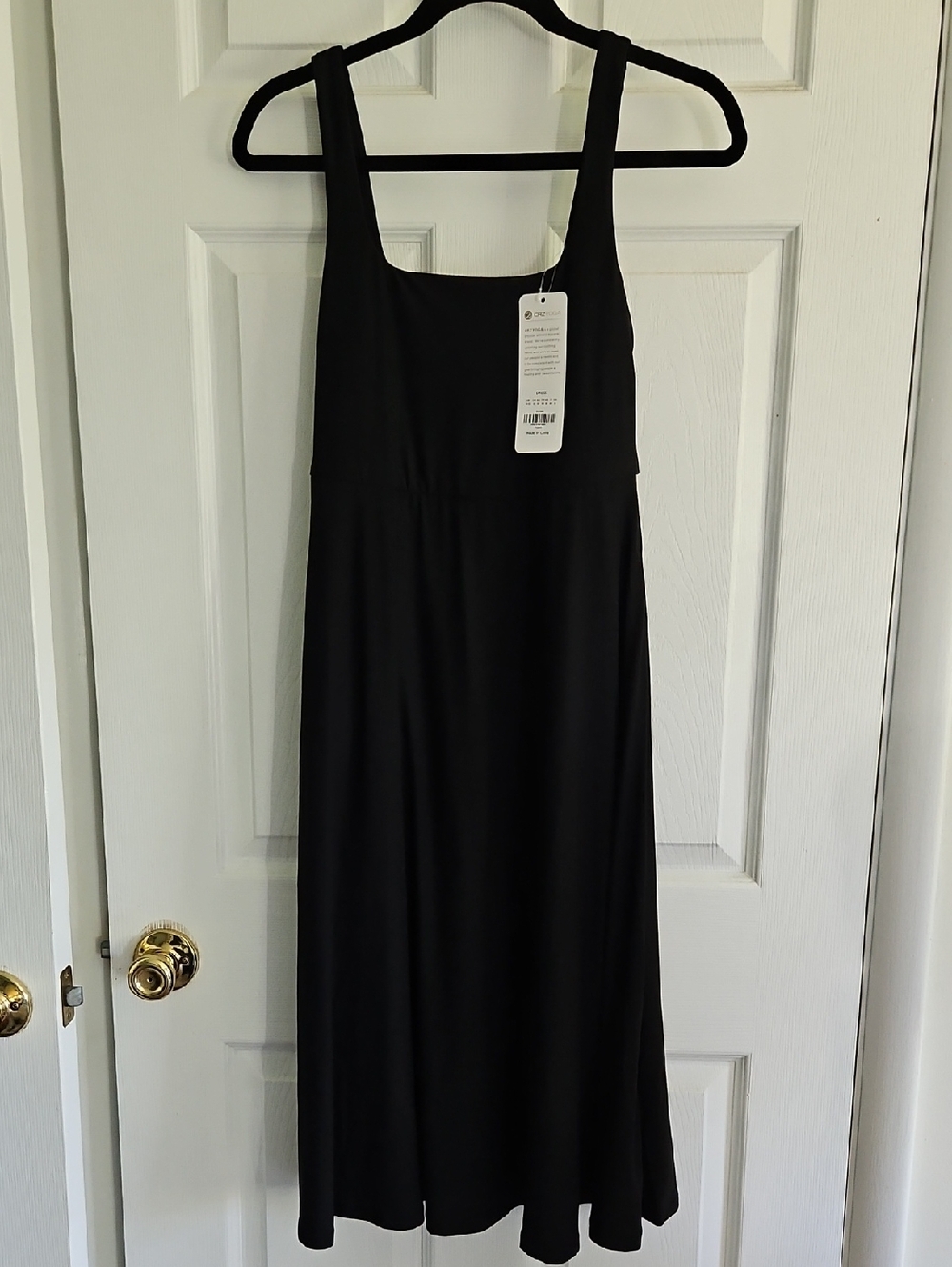 Crz YOGA Women’s Black Sleeveless Scoop-Neck Midi Dress XS